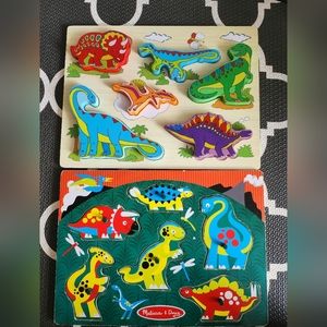Wood dino puzzles